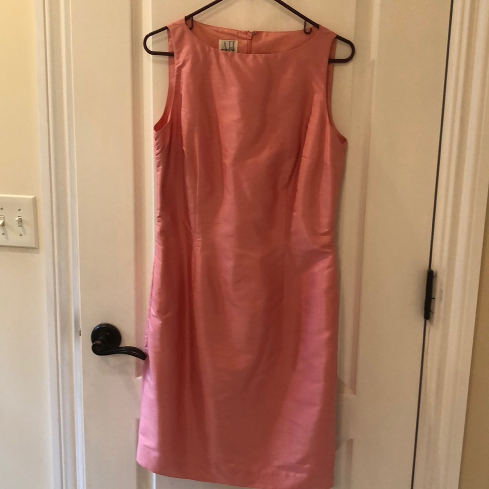 August Hale pink sleeveless silk dress